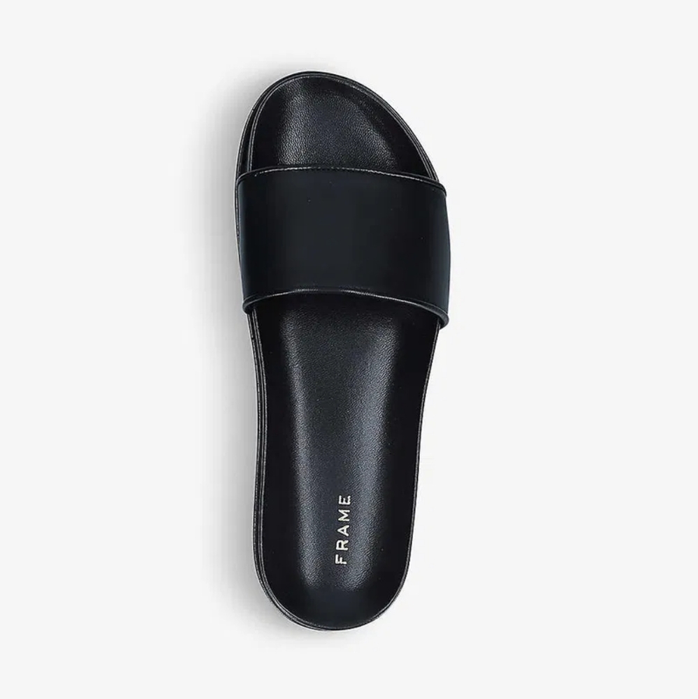 NWOB Frame Le Osbourne Leather Slide Sandals